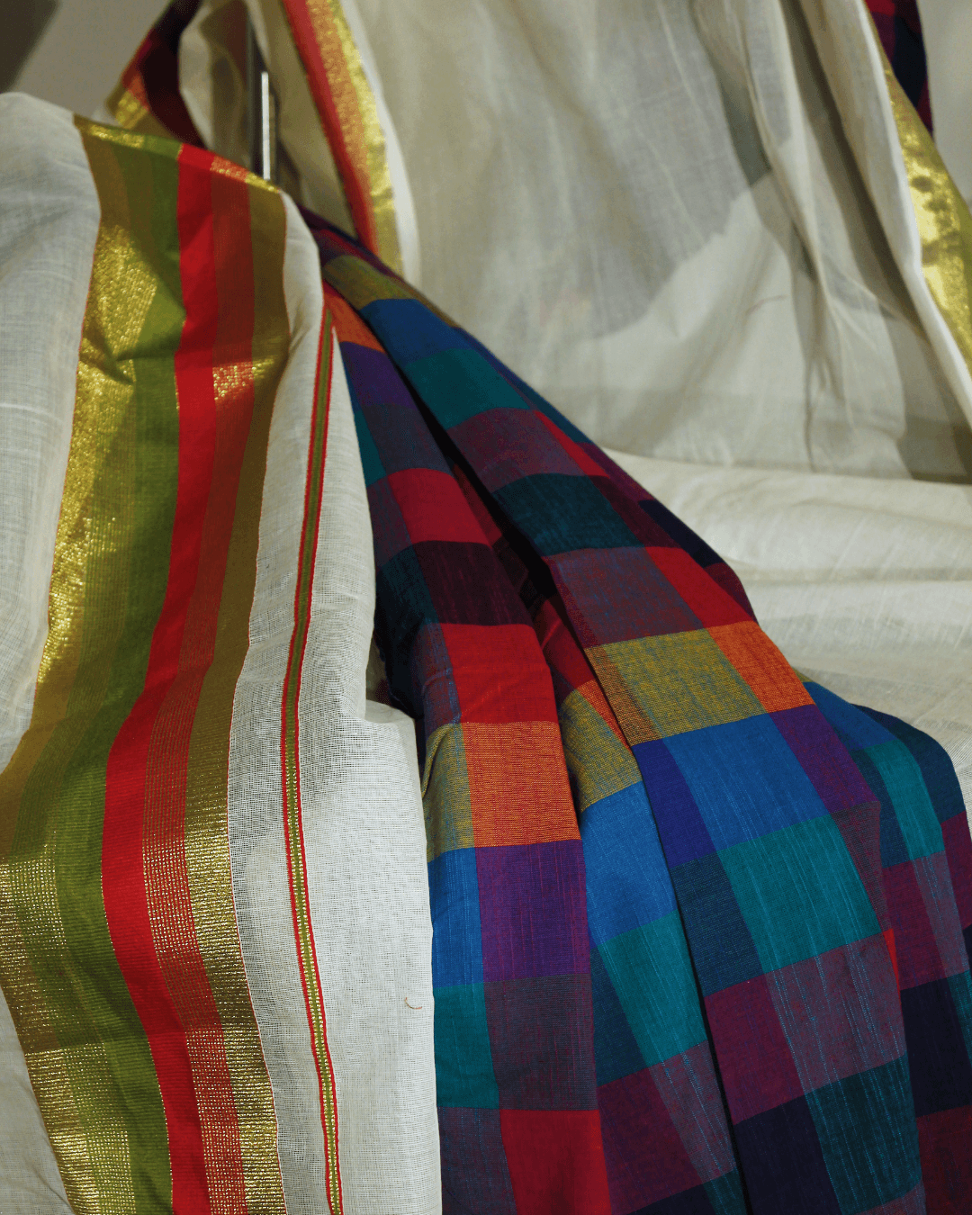 RAGA 02 detail 1 showing the textile surface and drape