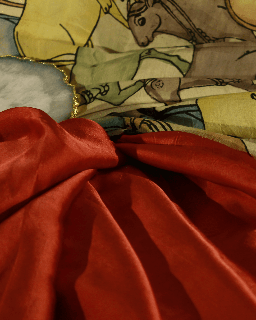 RAGA 03 detail 1 showing the textile surface and drape