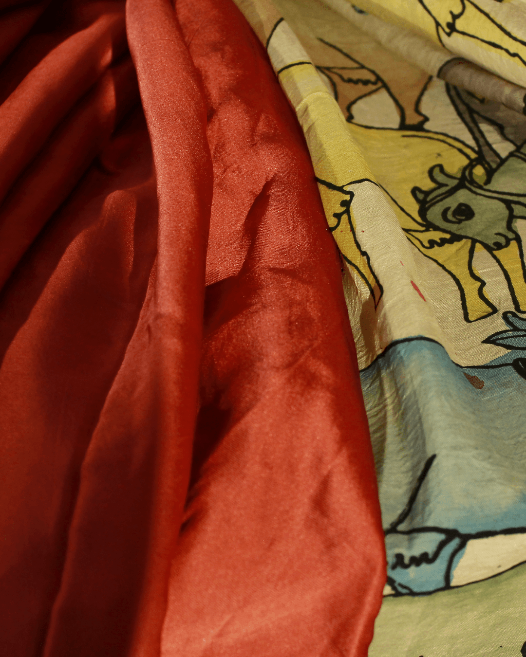 RAGA 03 detail 2 showing the textile surface and drape