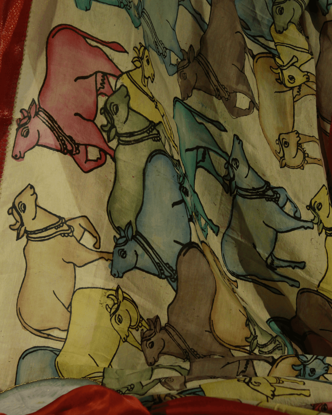 RAGA 03 detail 3 showing the textile surface and drape