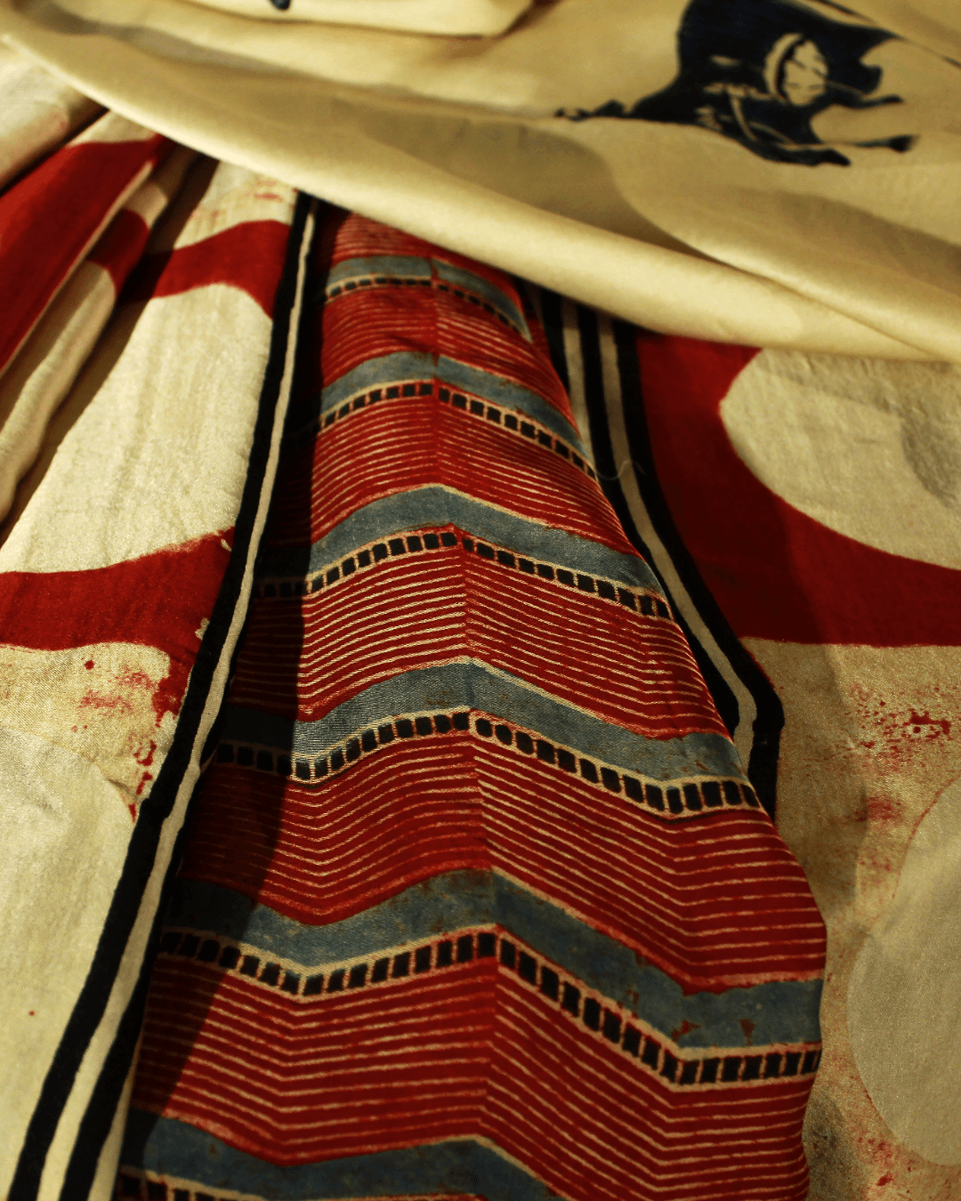RAGA 04 detail 1 showing the textile surface and drape