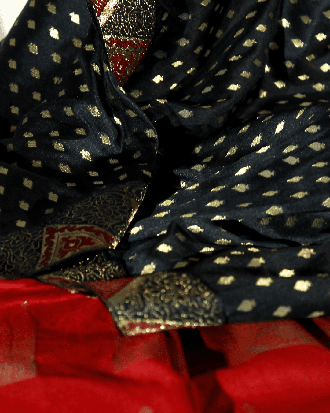 RAGA 05 detail 1 showing the textile surface and drape